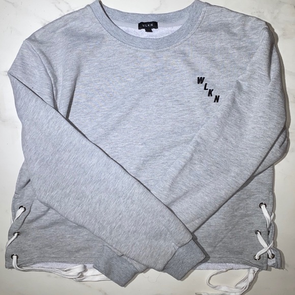 Wlkn Crop-Top With Lace Sides - Picture 1 of 4